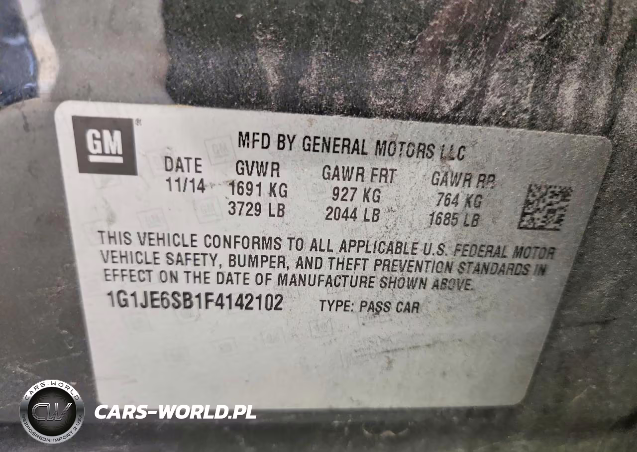 2015 Chevrolet Sonic Ltz VIN:1G1JE6SB1F4142102 - 13