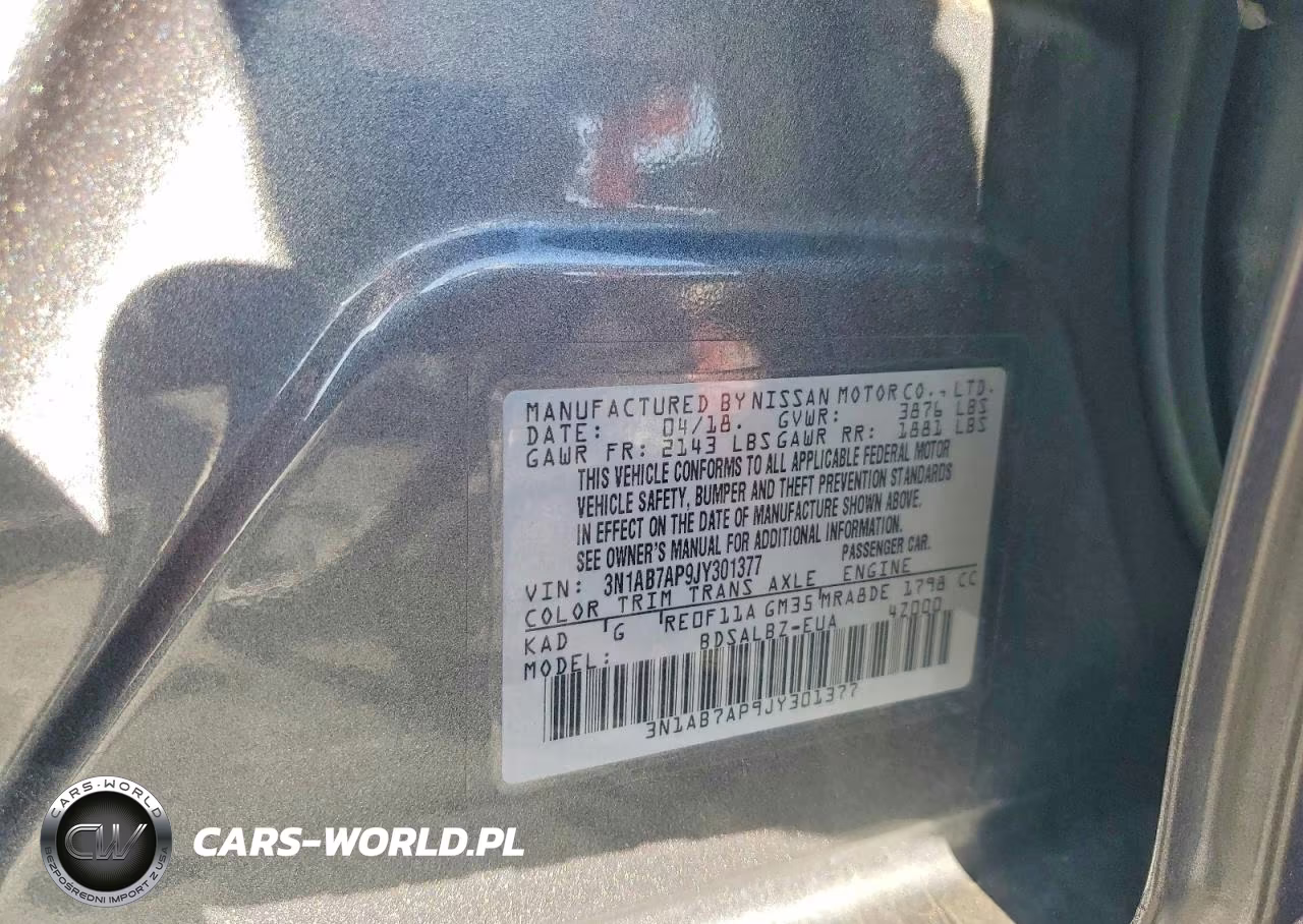 2018 Nissan Sentra S VIN:3N1AB7AP9JY301377 - 12