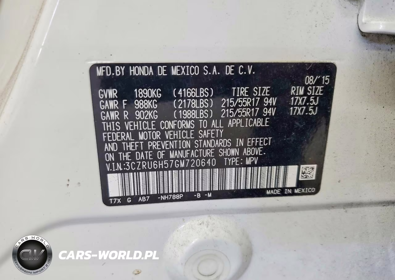 2016 Honda Hr-V Ex VIN:3CZRU6H57GM720640 - 13