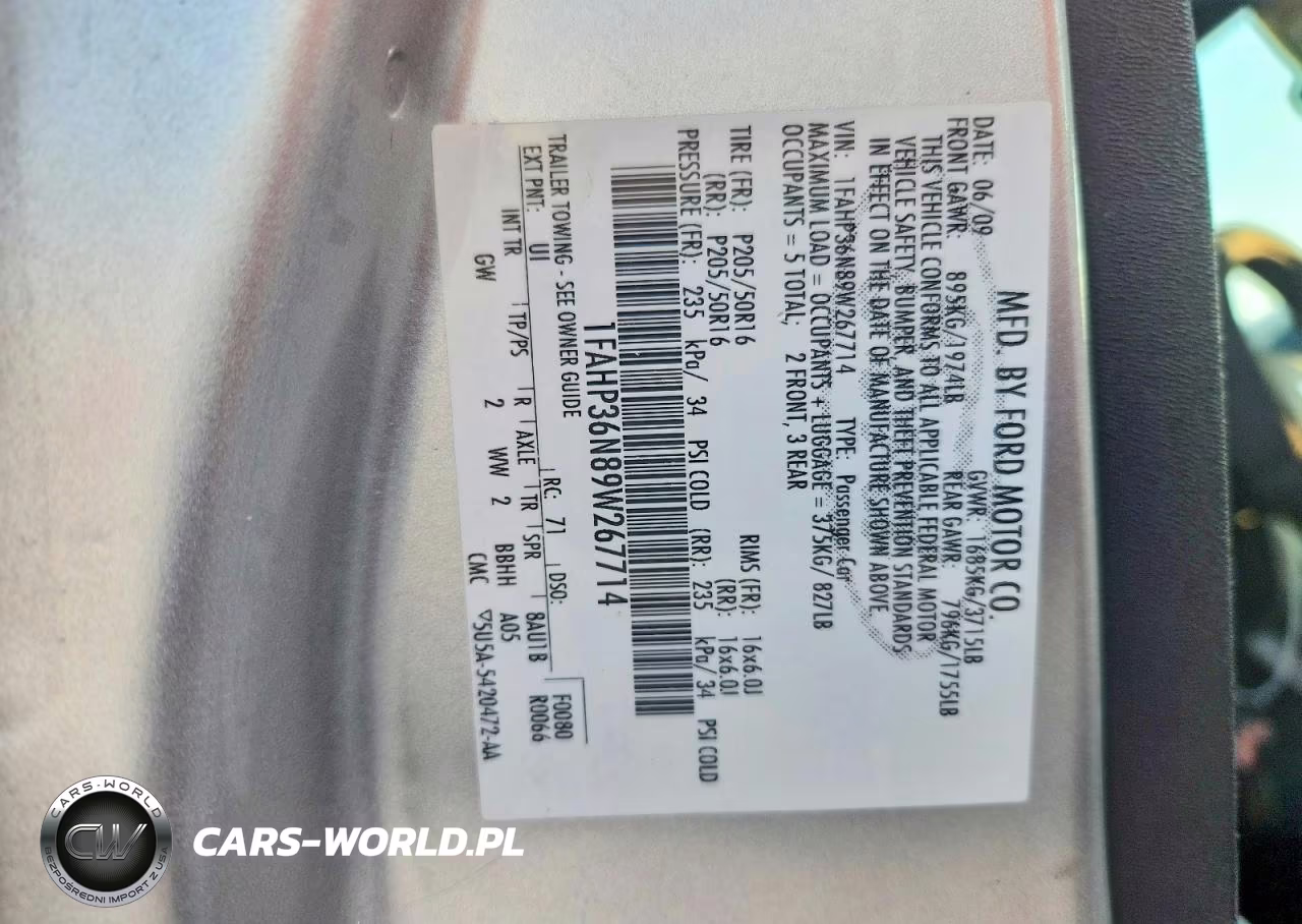 2009 Ford Focus Ses VIN:1FAHP36N89W267714 - 12