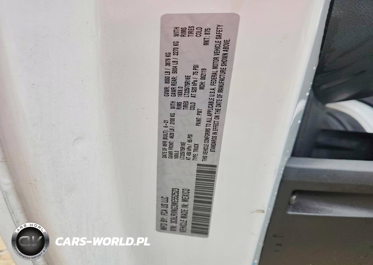 2021 Ram Promaster 1500 1500 Standard VIN:3C6LRVNG3ME552523 - 13