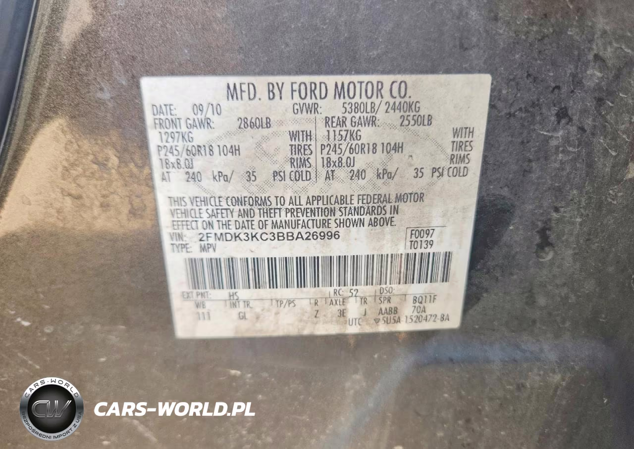 2011 Ford Edge Limited VIN:2FMDK3KC3BBA26996 - 13