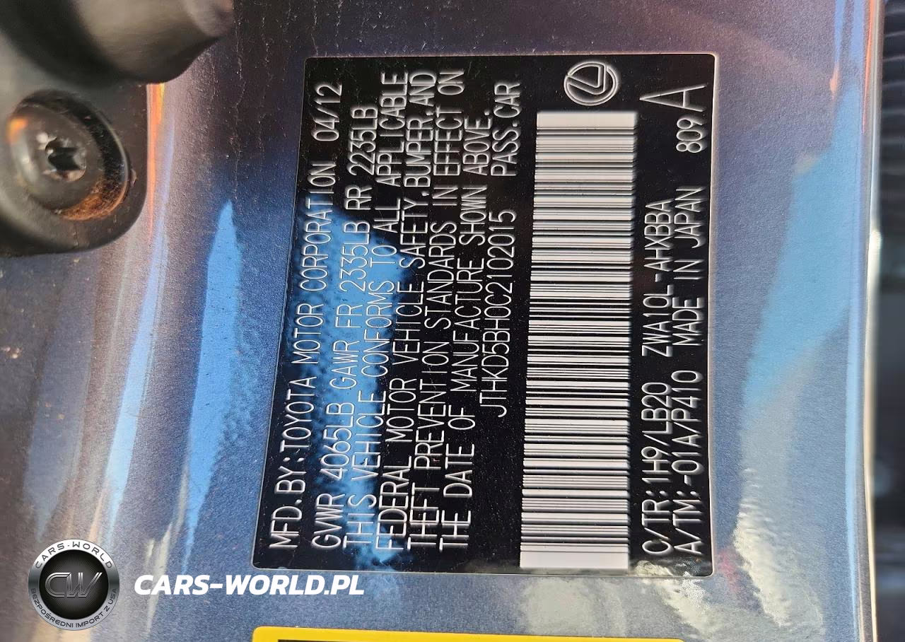 2012 Lexus Ct 200 VIN:JTHKD5BH0C2102015 - 12