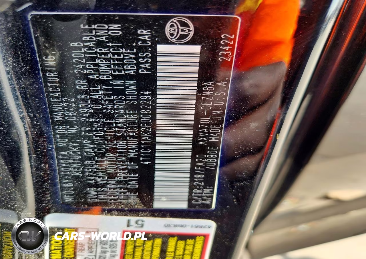 2023 Toyota Camry Le VIN:4T1C11AK2PU082294 - 12
