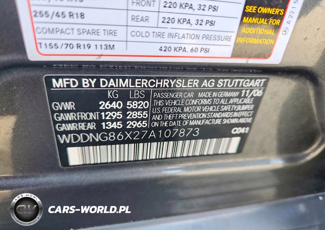 2007 Mercedes-Benz S 550 4Matic VIN:WDDNG86X27A107873 - 12