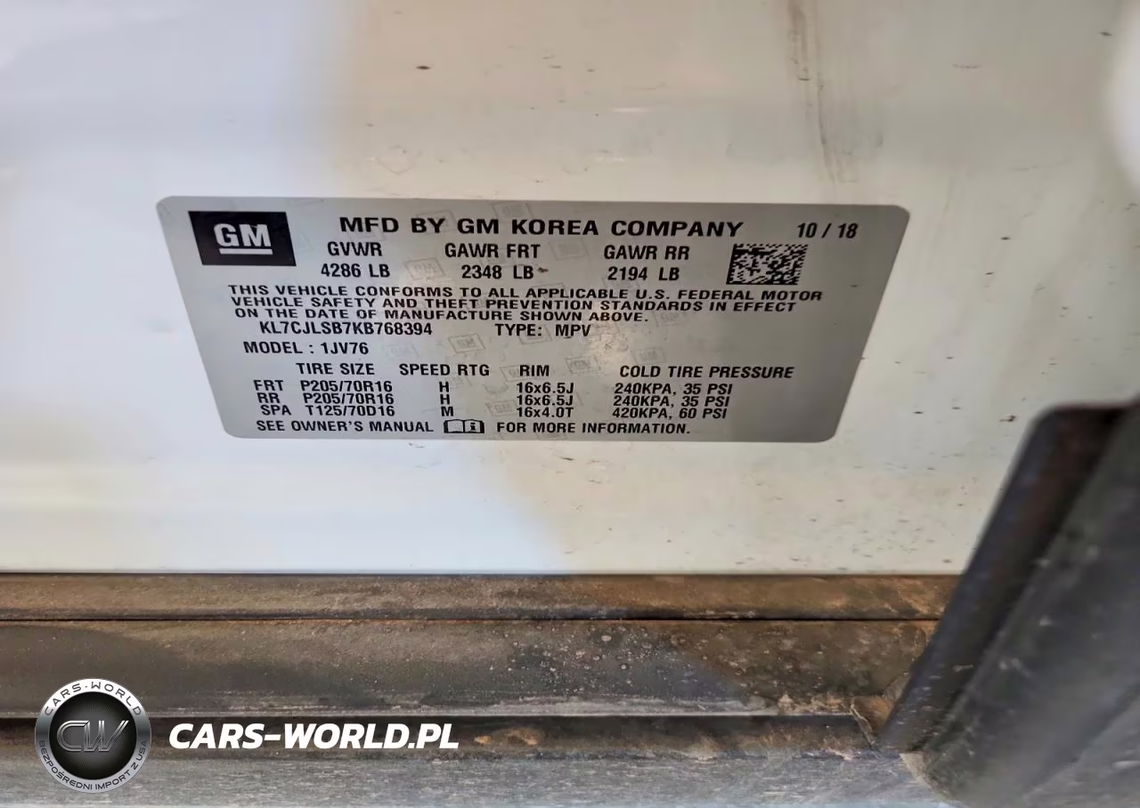 2019 Chevrolet Trax 1Lt VIN:KL7CJLSB7KB768394 - 13