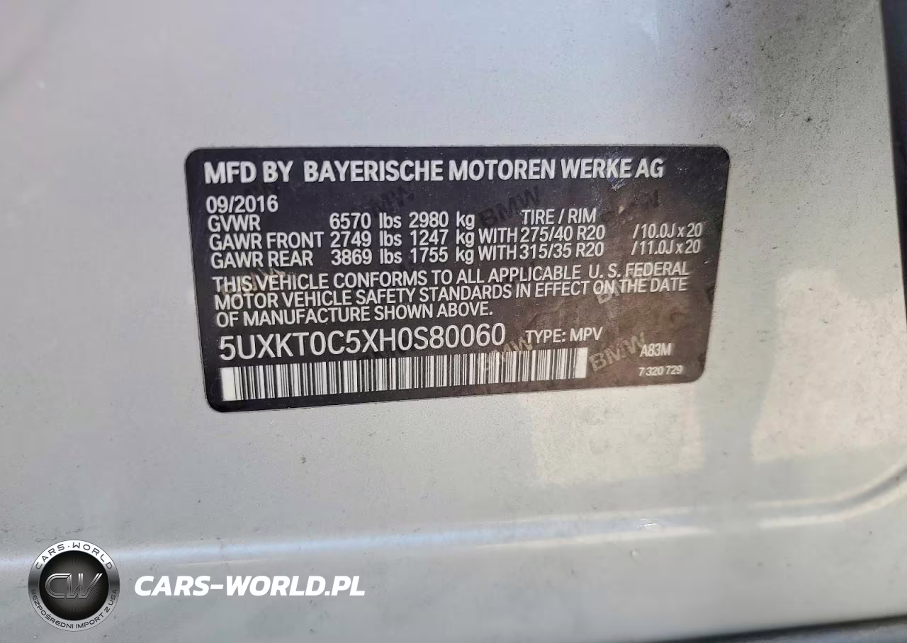 2017 BMW X5 Xdr40E VIN:5UXKT0C5XH0S80060 - 12