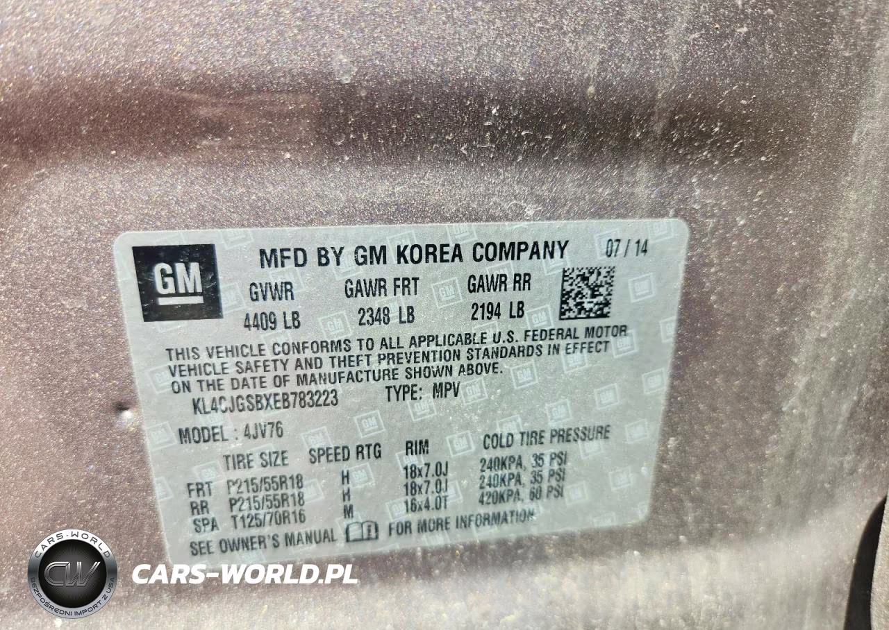 2014 Buick Encore VIN:KL4CJGSBXEB783223 - 13