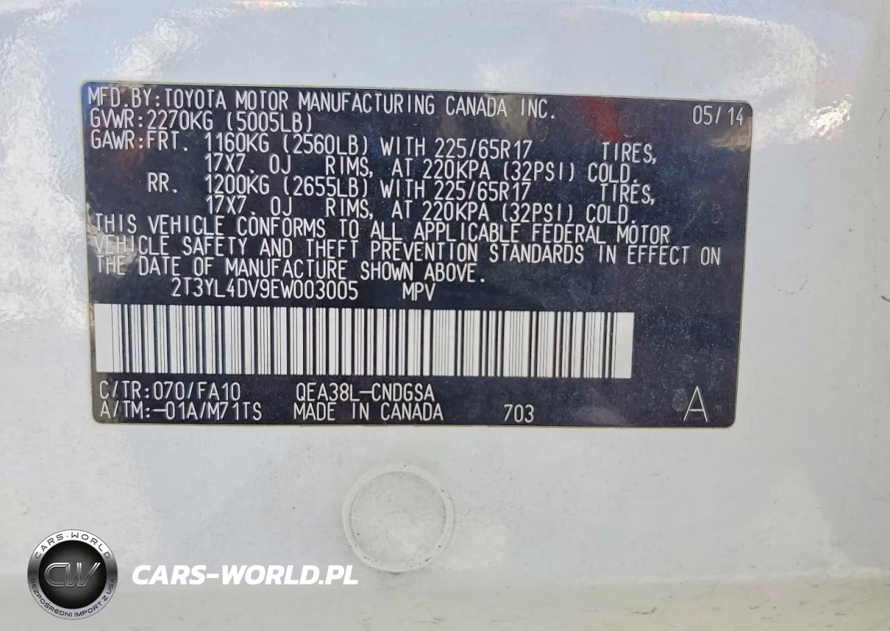 2014 Toyota Rav4 Ev VIN:2T3YL4DV9EW003005 - 14