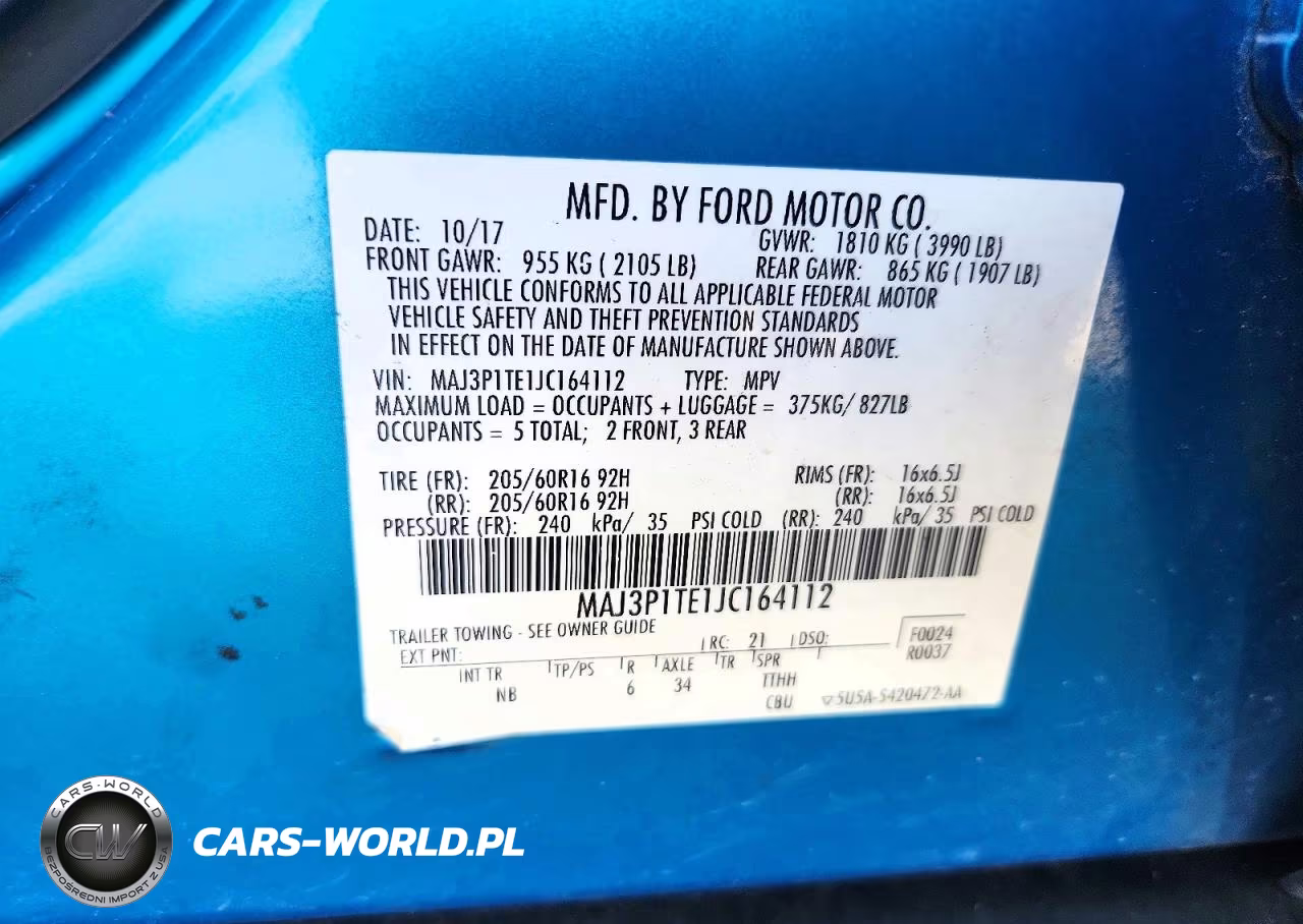 2018 Ford Ecosport Se VIN:MAJ3P1TE1JC164112 - 13