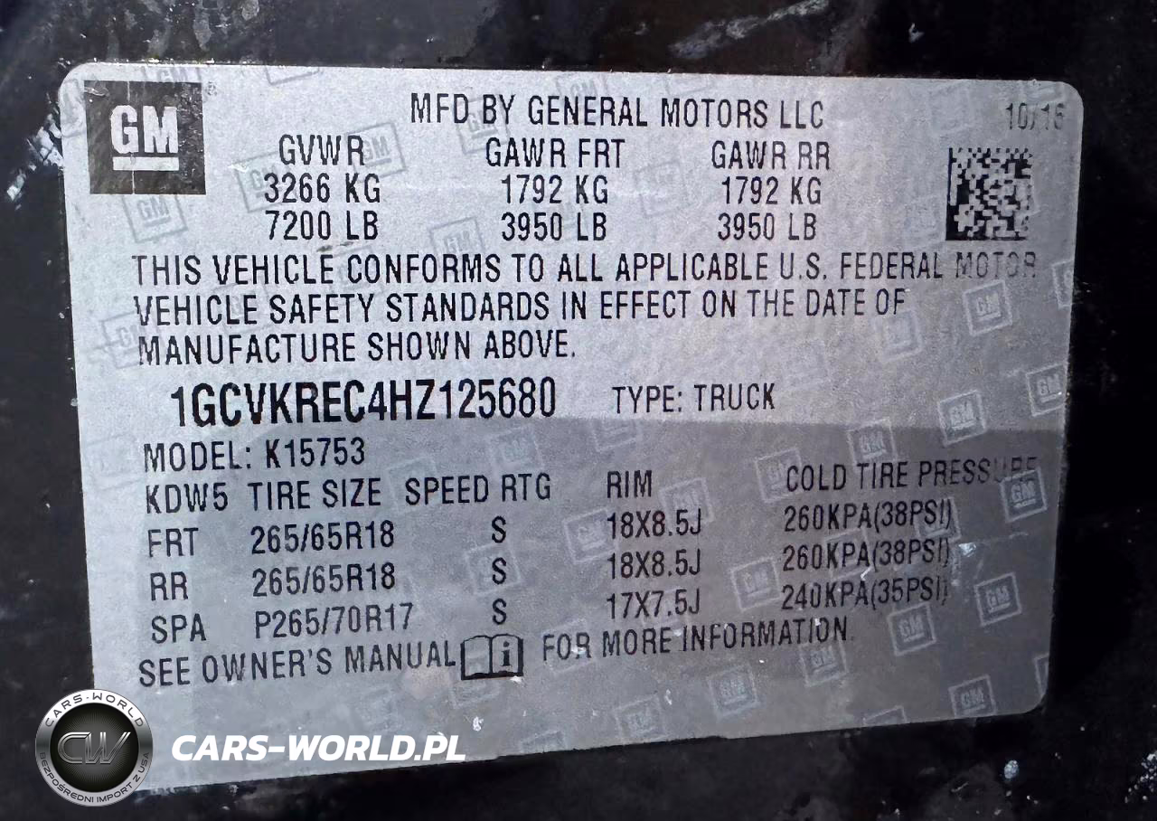 2017 Chevrolet Silverado K1500 Lt VIN:1GCVKREC4HZ125680 - 10