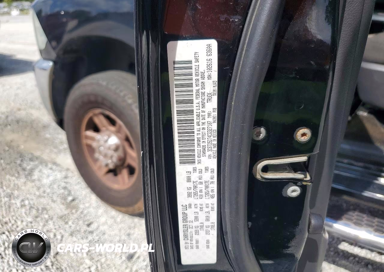 2012 Dodge Ram 2500 Slt VIN:3C6TD5DT4CG327107 - 12