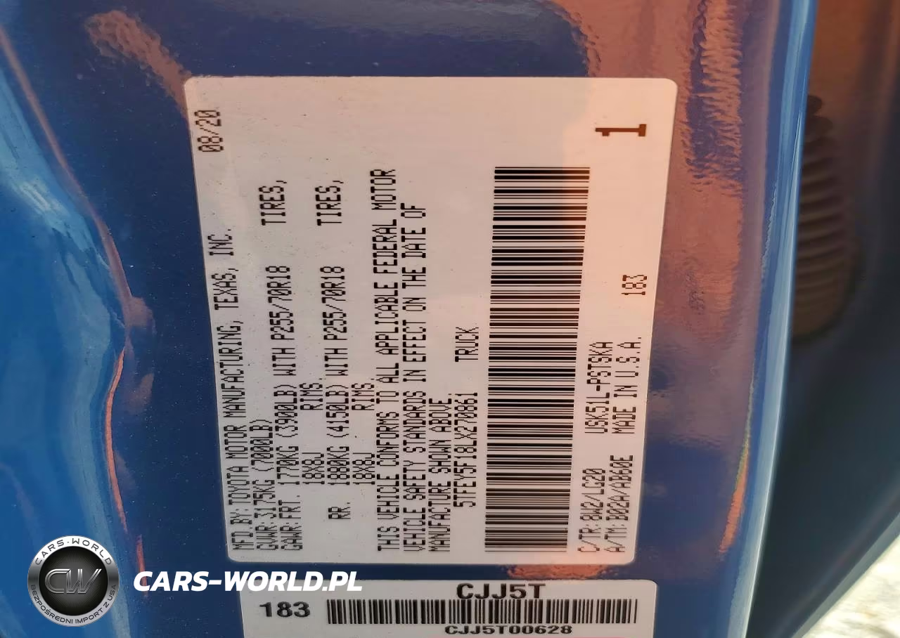 2020 Toyota Tundra Crewmax Sr5 VIN:5TFEY5F18LX270861 - 12