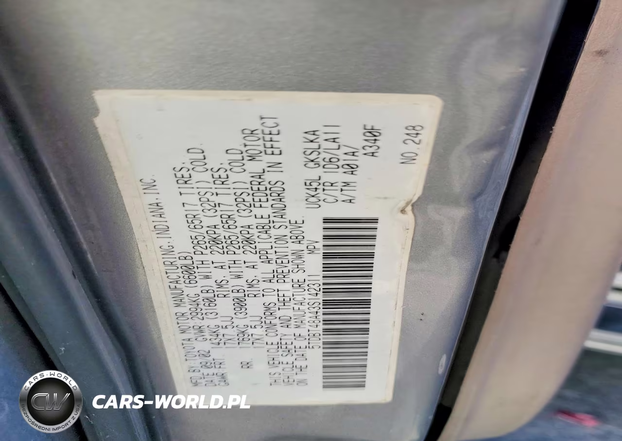 2003 Toyota Sequoia Limited VIN:5TDBT48A43S142311 - 13