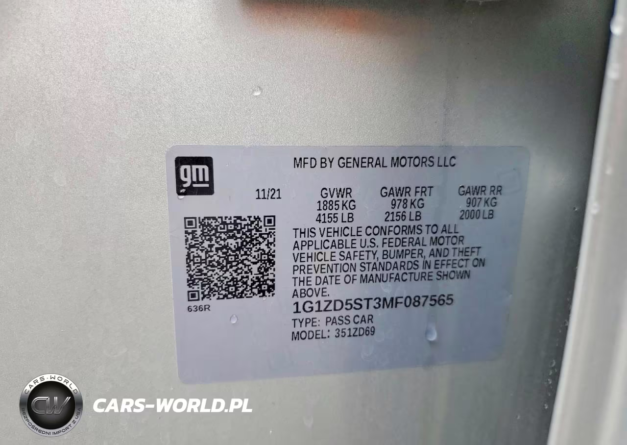 2021 Chevrolet Malibu Lt VIN:1G1ZD5ST3MF087565 - 12