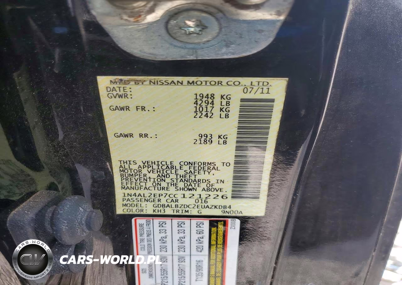 2012 Nissan Altima 2.5 S VIN:1N4AL2EP7CC121226 - 12
