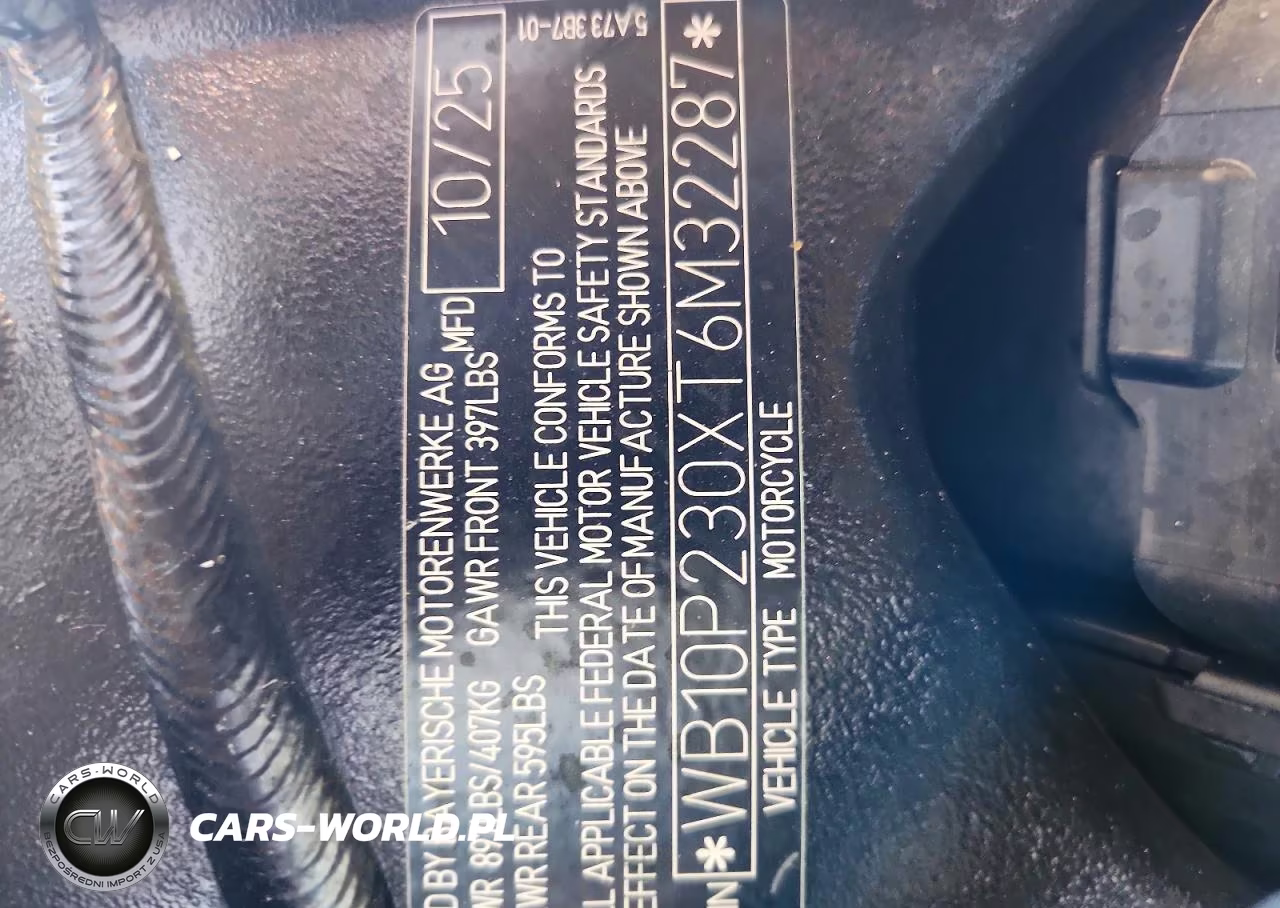 2026 BMW S 1000 Rr VIN:WB10P230XT6M32287 - 9