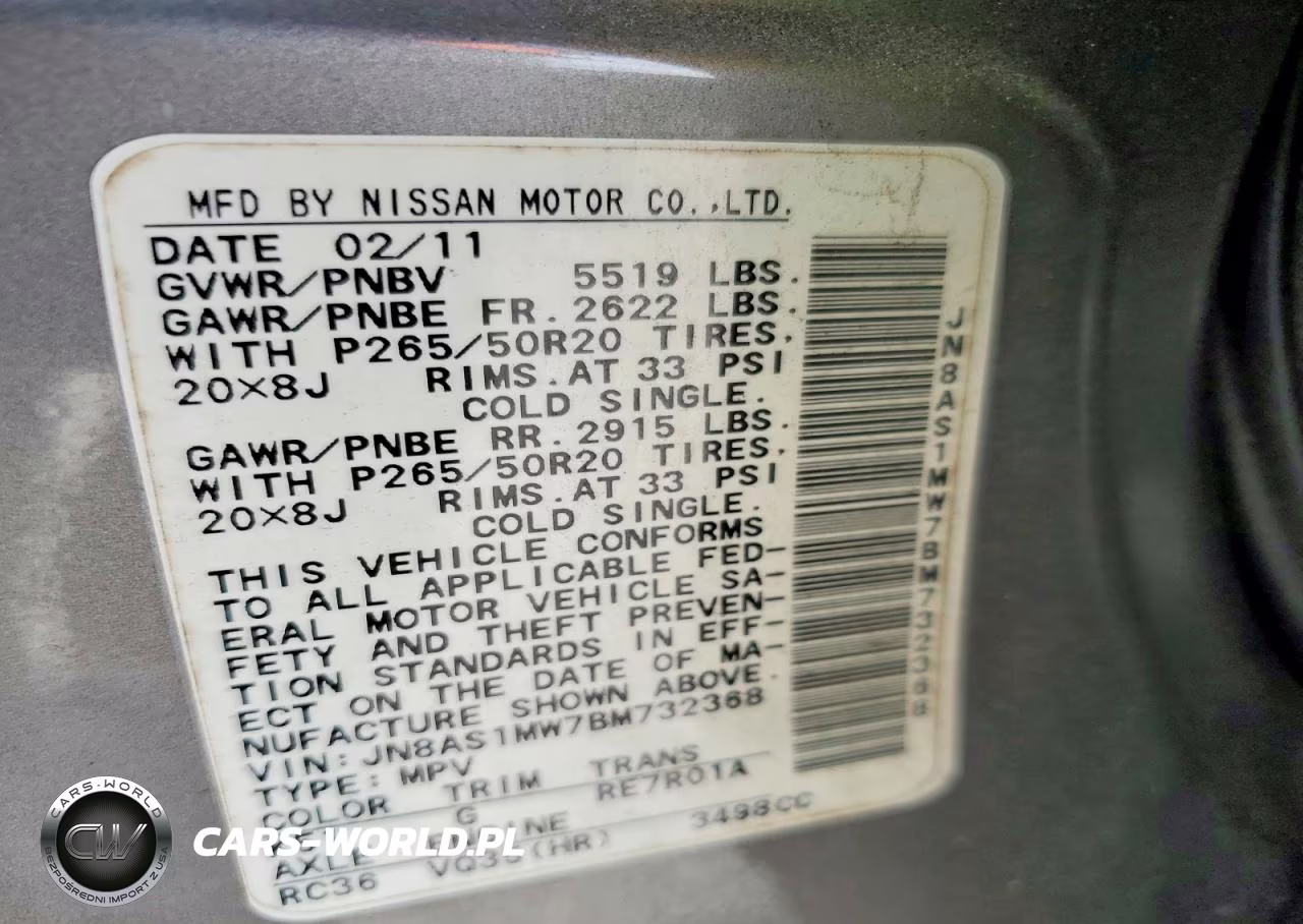 2011 Infiniti Fx35 Base VIN:JN8AS1MW7BM732368 - 14
