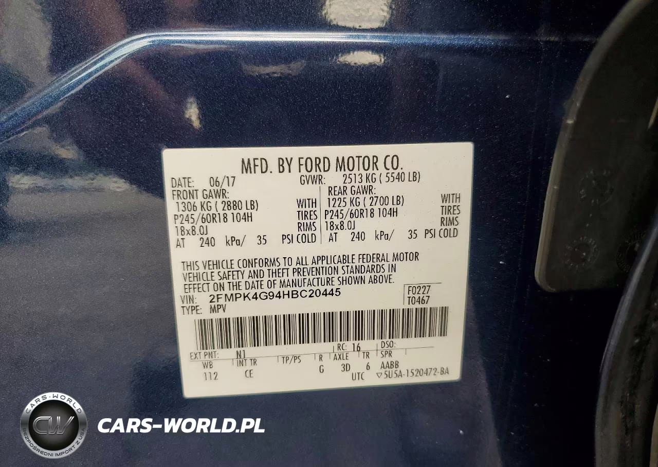 2017 Ford Edge Se VIN:2FMPK4G94HBC20445 - 13