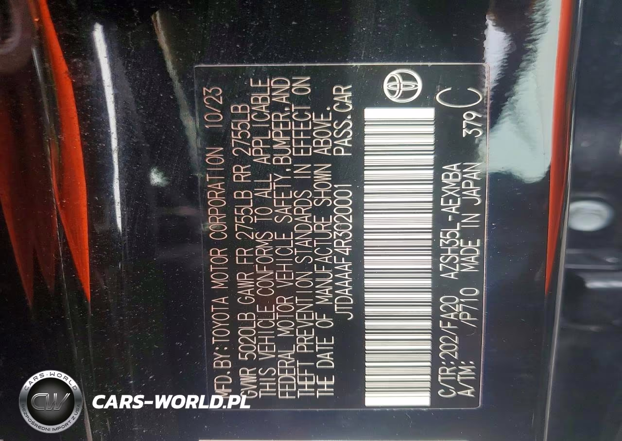 2024 Toyota Crown Xle VIN:JTDAAAAF4R3020001 - 12