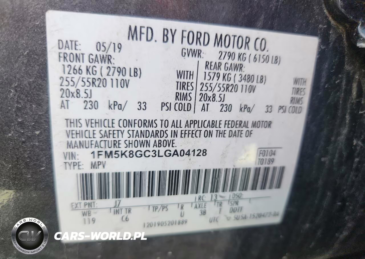 2020 Ford Explorer St VIN:1FM5K8GC3LGA04128 - 14