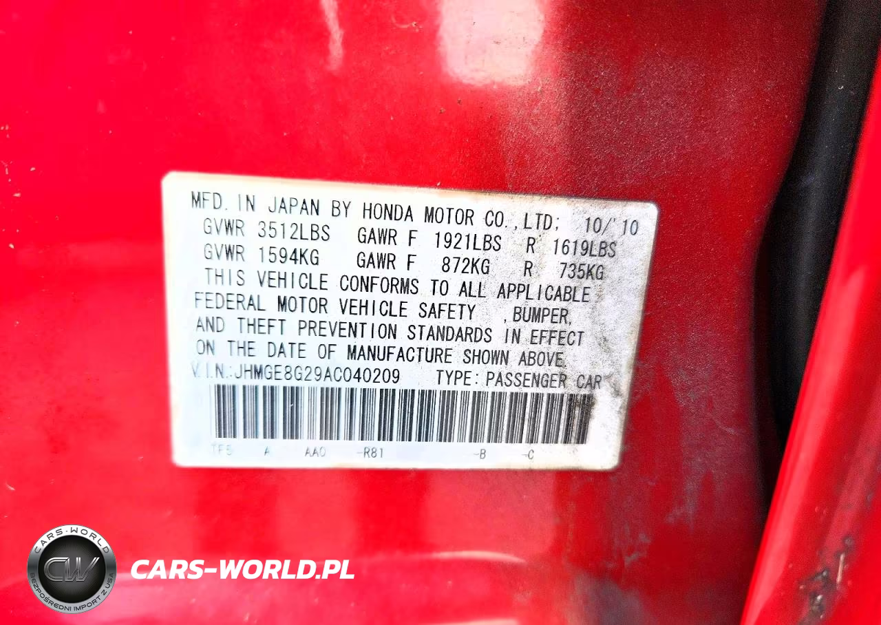 2010 Honda Fit VIN:JHMGE8G29AC040209 - 12