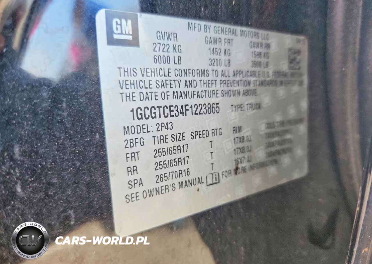 2015 Chevrolet Colorado Z71 VIN:1GCGTCE34F1223865 - 12