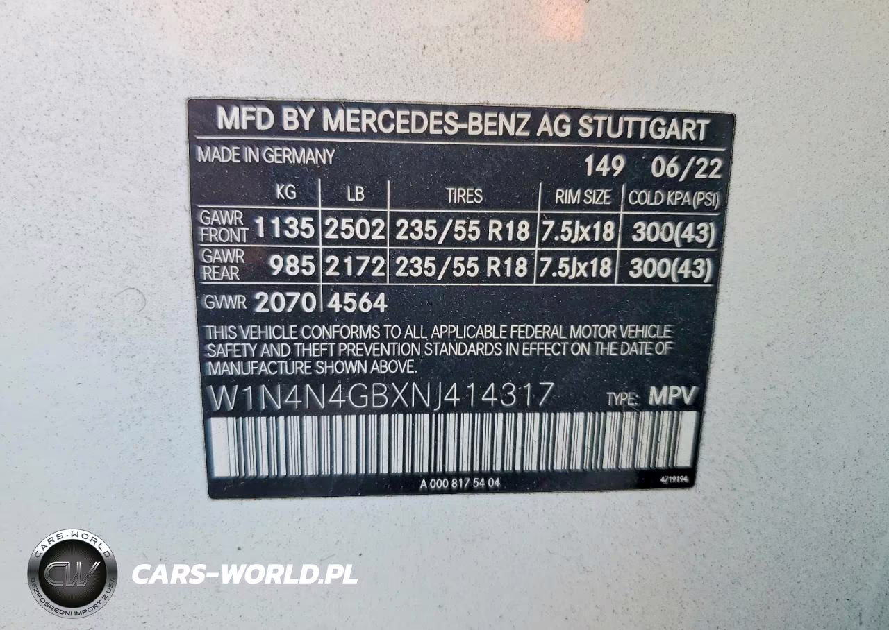 2022 Mercedes-Benz Gla 250 VIN:W1N4N4GBXNJ414317 - 12