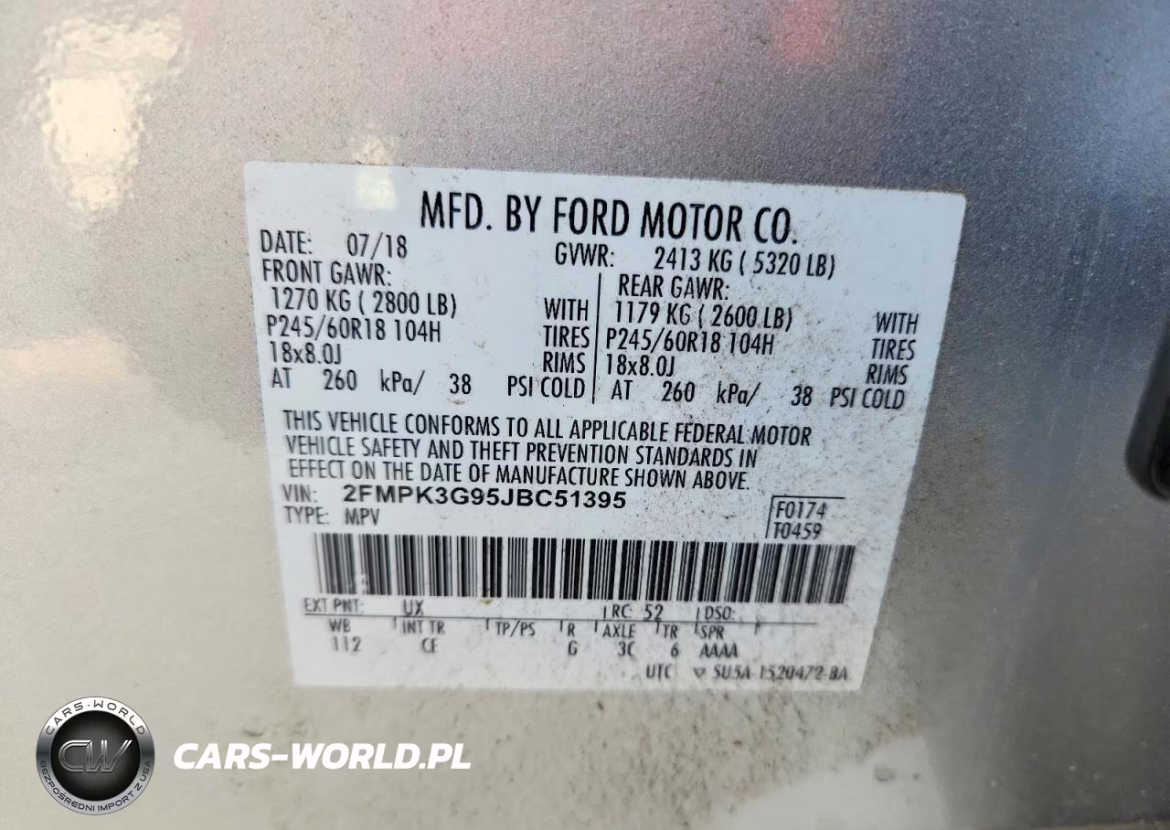 2018 Ford Edge Se VIN:2FMPK3G95JBC51395 - 13