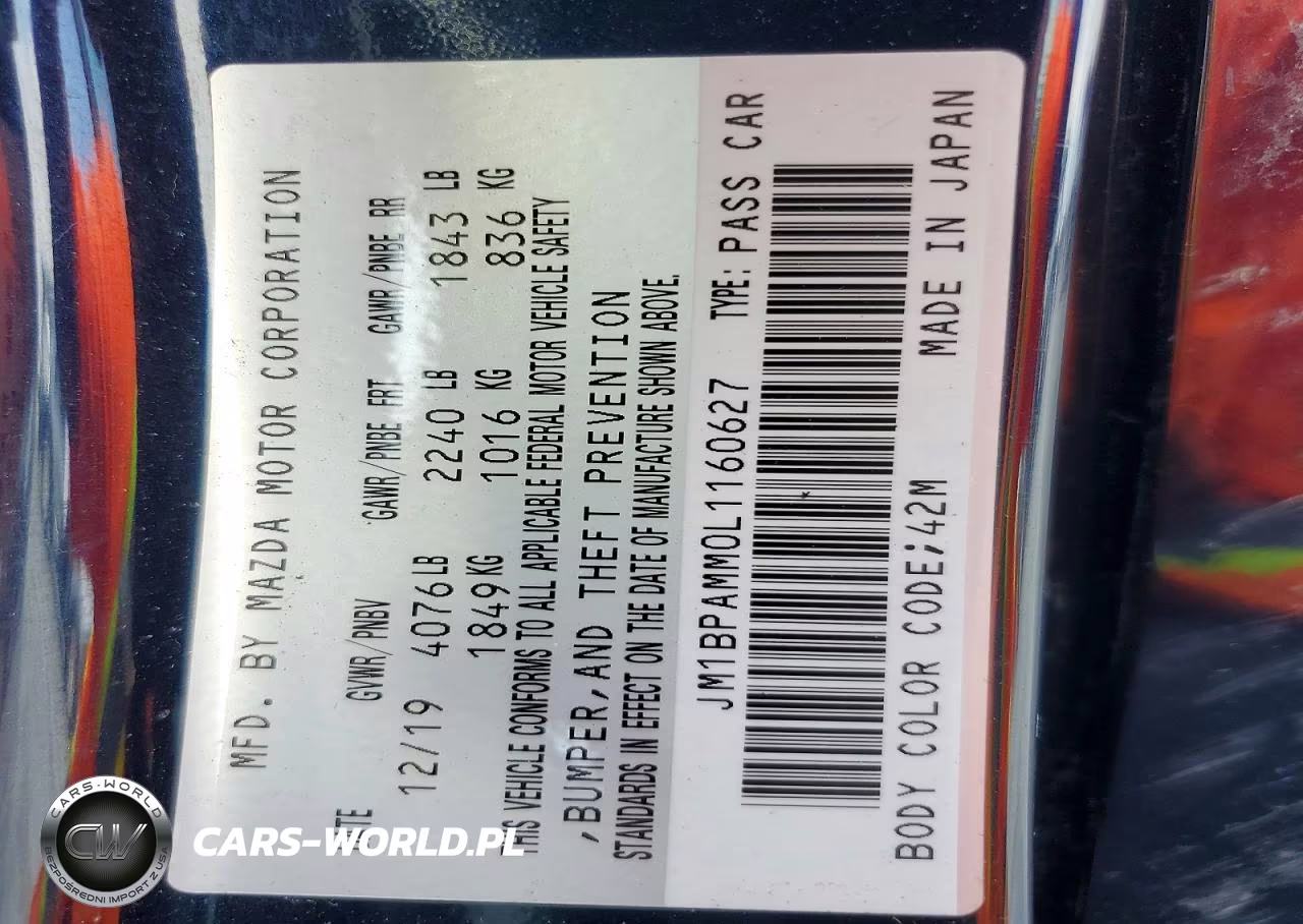 2020 Mazda 3 Preferred VIN:JM1BPAMM0L1160627 - 13