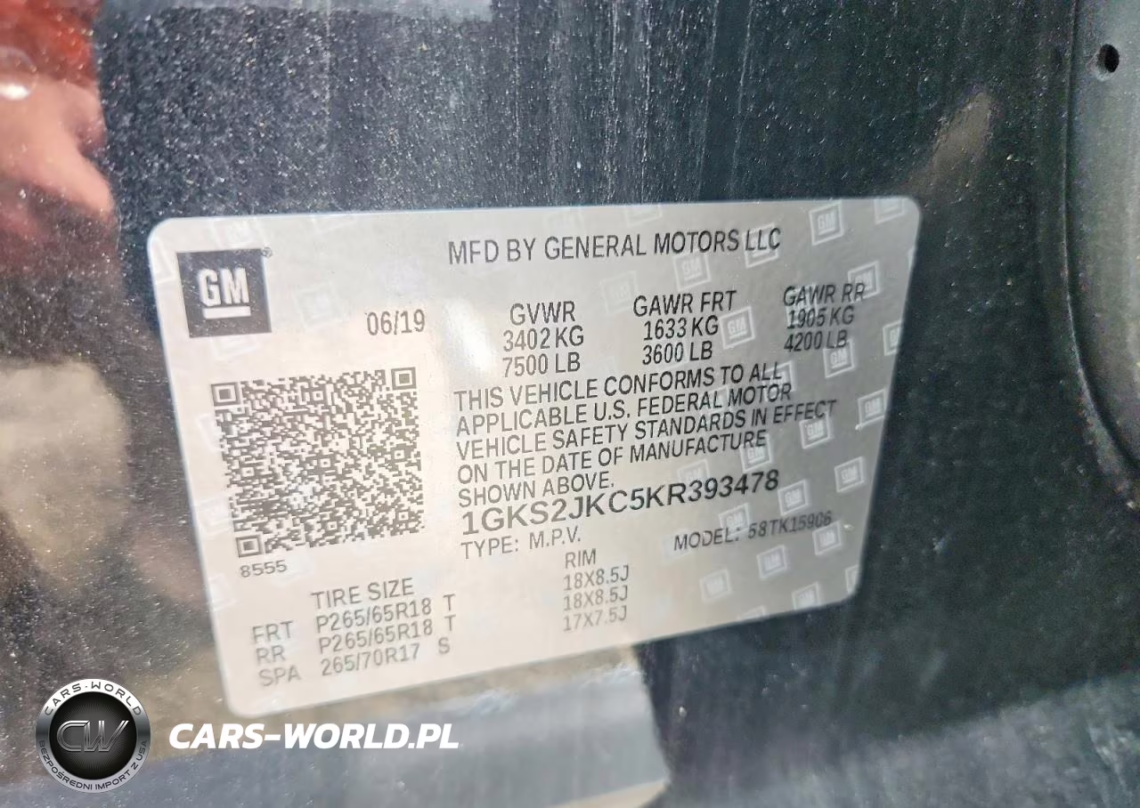 2019 GMC Yukon Xl K1500 Slt VIN:1GKS2JKC5KR393478 - 14