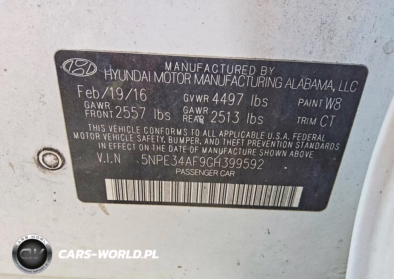 2016 Hyundai Sonata Sport VIN:5NPE34AF9GH399592 - 12