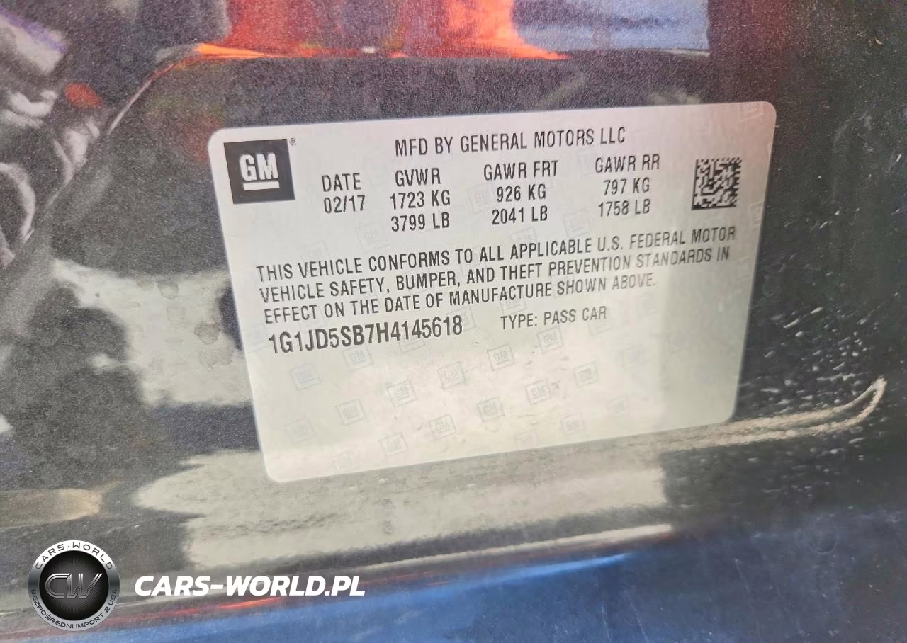 2017 Chevrolet Sonic Lt VIN:1G1JD5SB7H4145618 - 12