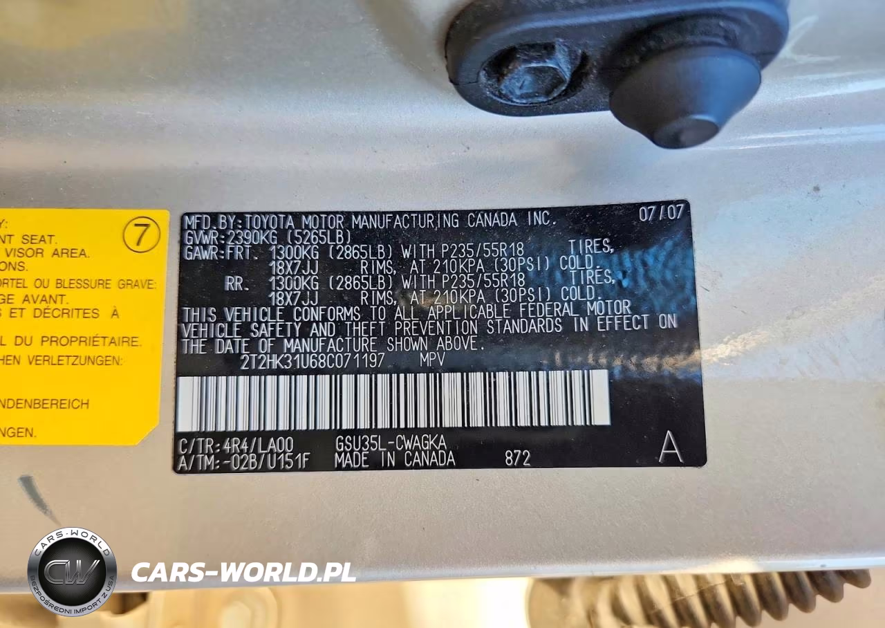 2008 Lexus Rx 350 VIN:2T2HK31U68C071197 - 14