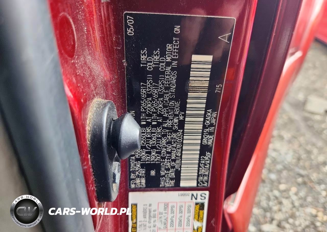 2007 Toyota 4Runner Sr5 VIN:JTEBU14R478100394 - 13
