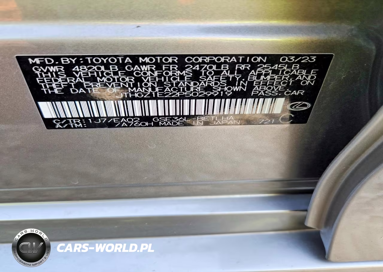 2023 Lexus Is 350 F Sport VIN:JTHGZ1E22P5029919 - 12