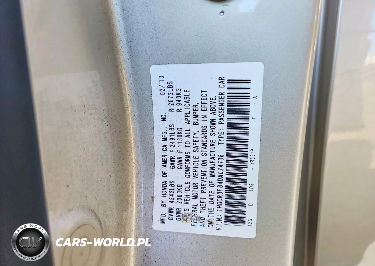 2013 Honda Accord Exl VIN:1HGCR3F84DA024708 - 12