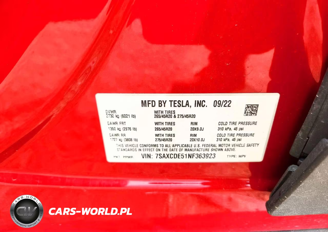 2022 Tesla Model X VIN:7SAXCDE51NF363923 - 13