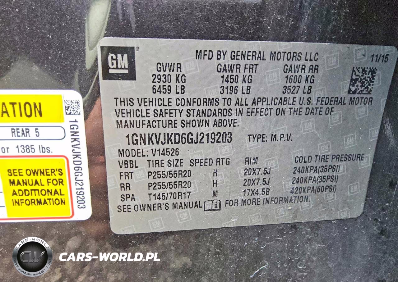 2016 Chevrolet Traverse Ltz VIN:1GNKVJKD6GJ219203 - 12