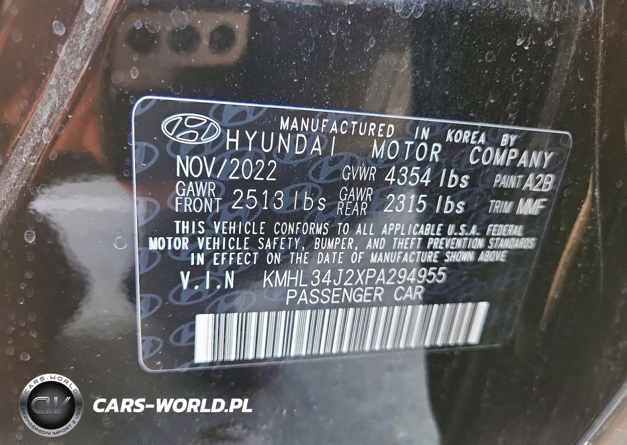 2023 Hyundai Sonata Limited VIN:KMHL34J2XPA294955 - 12