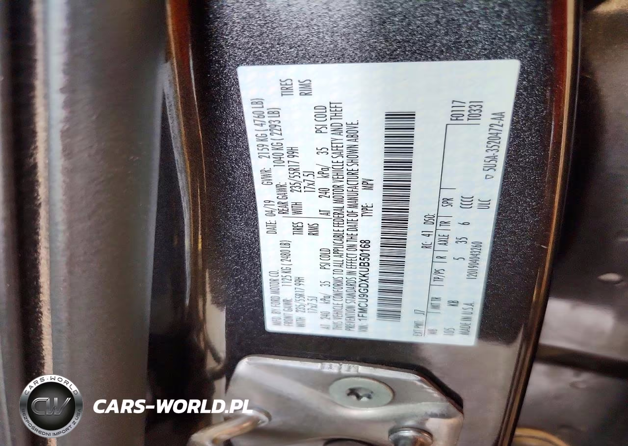 2019 Ford Escape Se VIN:1FMCU9GDXKUB50168 - 14