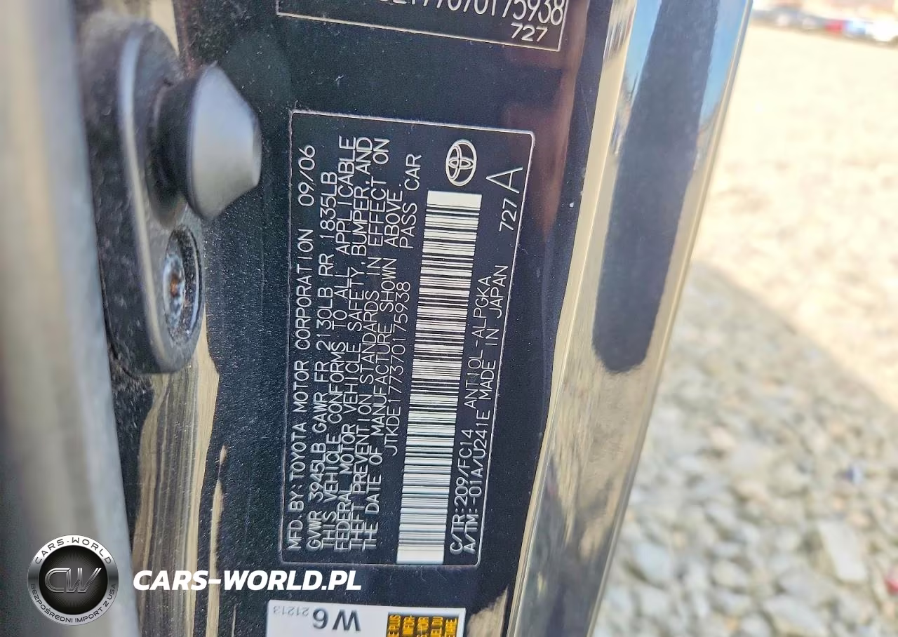 2007 Scion Tc Base VIN:JTKDE177370175938 - 12