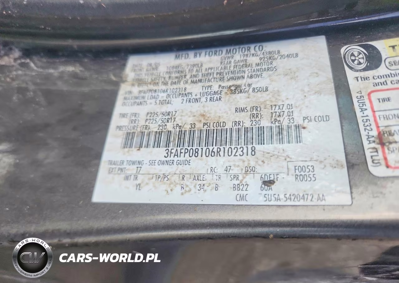 2006 Ford Fusion Sel VIN:3FAFP08106R102318 - 12