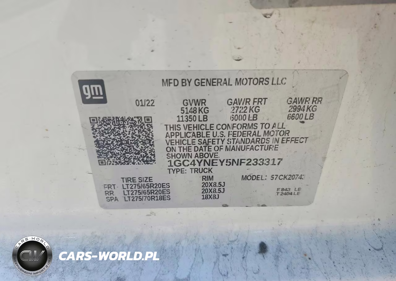 2022 Chevrolet Silverado K2500 Heavy Duty Lt VIN:1GC4YNEY5NF233317 - 12