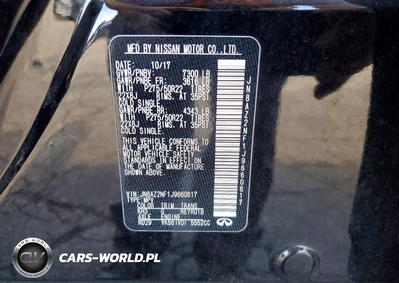 2018 Infiniti Qx80 Base VIN:JN8AZ2NF1J9660617 - 13