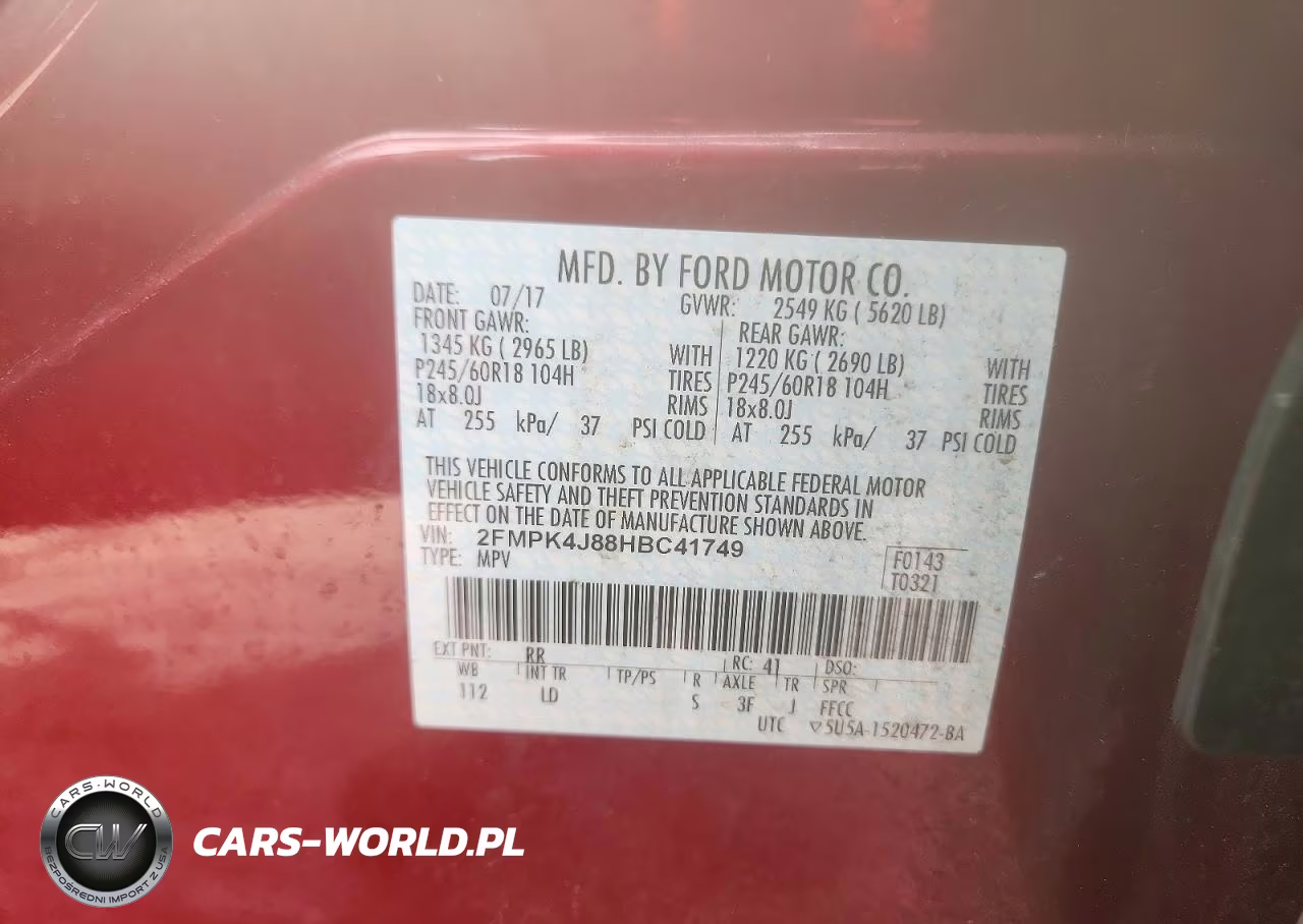 2017 Ford Edge Sel VIN:2FMPK4J88HBC41749 - 14