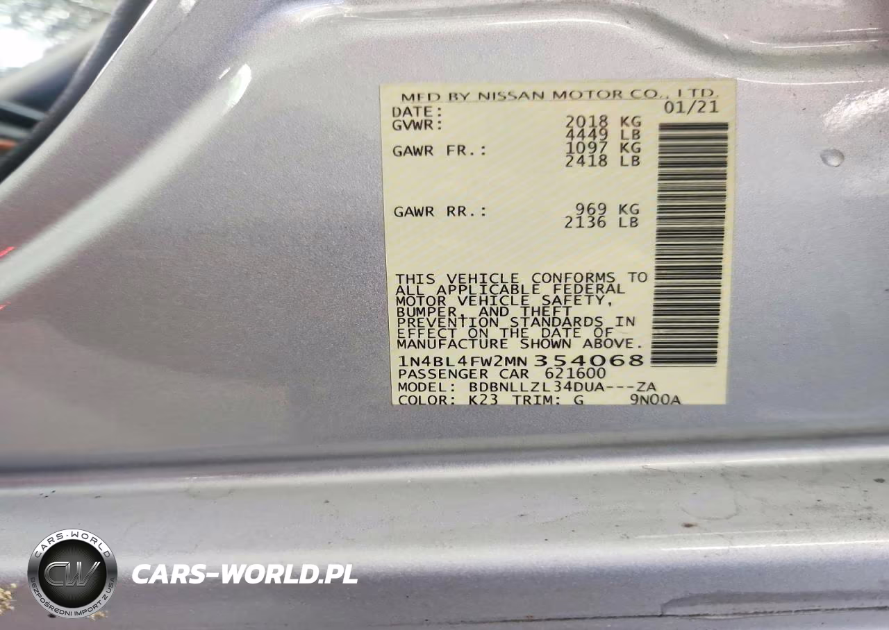 2021 Nissan Altima Platinum VIN:1N4BL4FW2MN354068 - 12