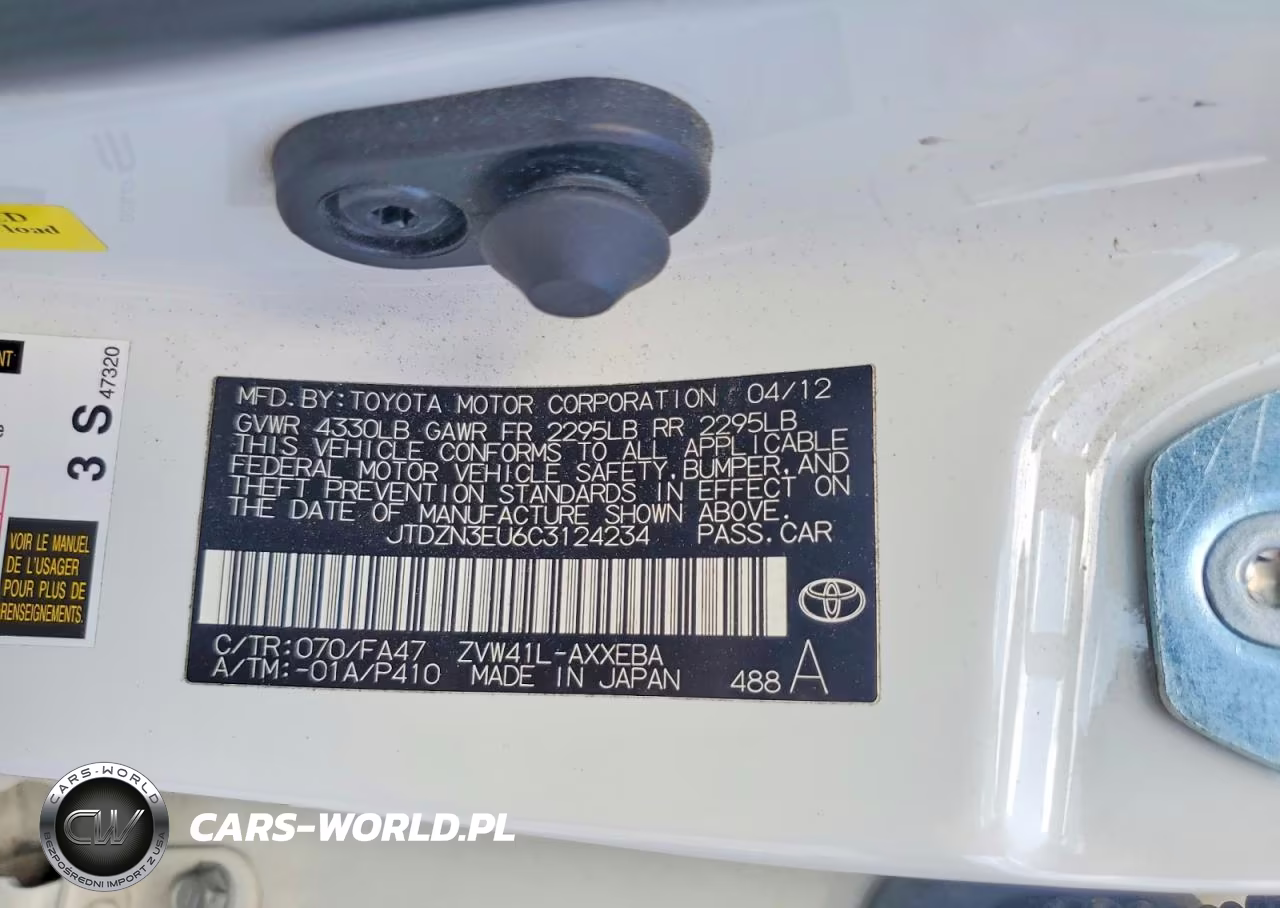 TOYOTA PRIUS V VIN:JTDZN3EU6C3124234 - 14