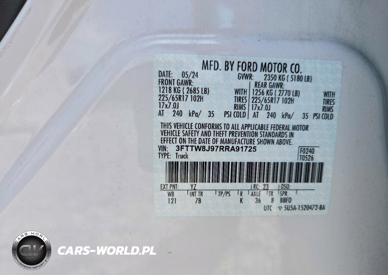 2024 Ford Maverick Xlt VIN:3FTTW8J97RRA91725 - 13