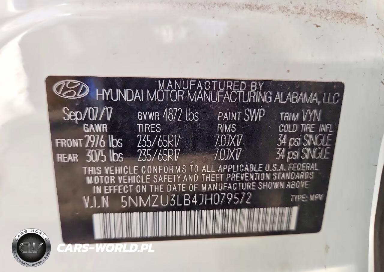 2018 Hyundai Santa Fe Sport 2.4L VIN:5NMZU3LB4JH079572 - 14